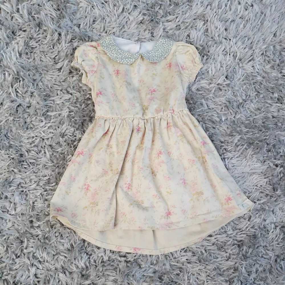 Handmade Beige floral dress